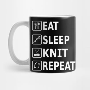 Eat Sleep Knitting Repeat Wool Gift Kids Mug